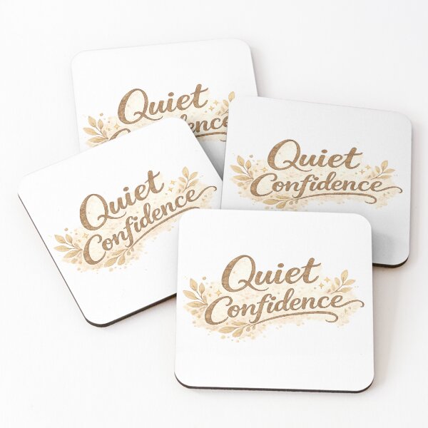 Item preview, Quiet Confidence | Minimal Typography Aesthetic Sticker designed and sold by Genzfirevibes.