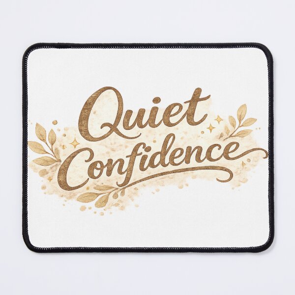 Item preview, Quiet Confidence | Minimal Typography Aesthetic Sticker designed and sold by Genzfirevibes.