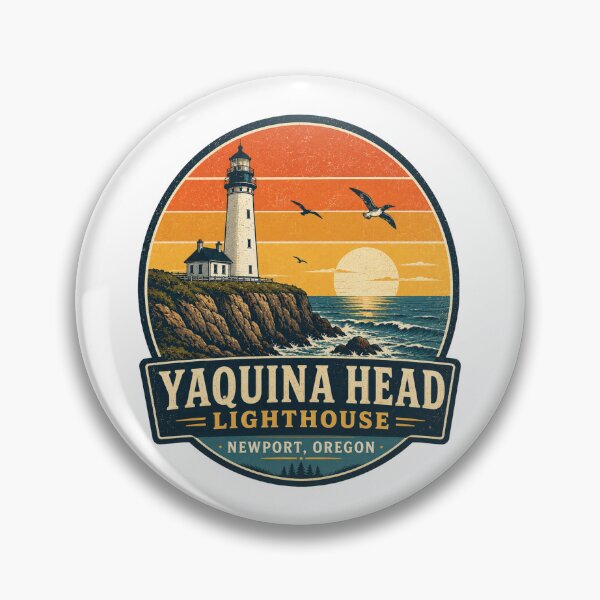Item preview, Yaquina Head Lighthouse Newport Oregon Retro Coastal Travel Shirt | Vintage Pacific Coast Lighthouse Design designed and sold by Globalcitytees.