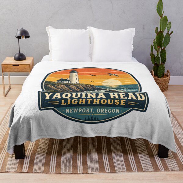 Item preview, Yaquina Head Lighthouse Newport Oregon Retro Coastal Travel Shirt | Vintage Pacific Coast Lighthouse Design designed and sold by Globalcitytees.