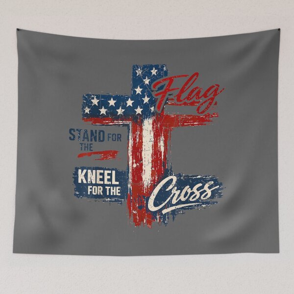 Item preview, Christian Faith USA Flag Religious Quote 4th of July designed and sold by KristineLi.