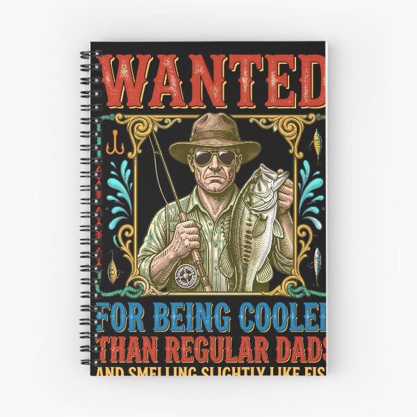 Item preview, Wanted For Being Cooler Than Regular Dads Funny Fishing  designed and sold by ShetuAhsan.