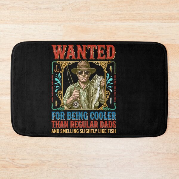 Item preview, Wanted For Being Cooler Than Regular Dads Funny Fishing  designed and sold by ShetuAhsan.