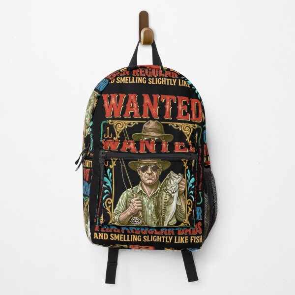 Item preview, Wanted For Being Cooler Than Regular Dads Funny Fishing designed and sold by ShetuAhsan.