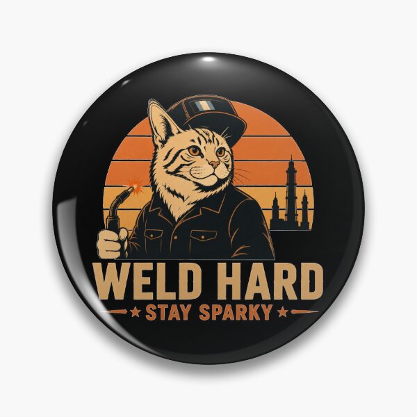 Item preview, Maine Coon - Weld Hard Stay Sparky Welder Cat Retro Sunset designed and sold by RusticMeadow.