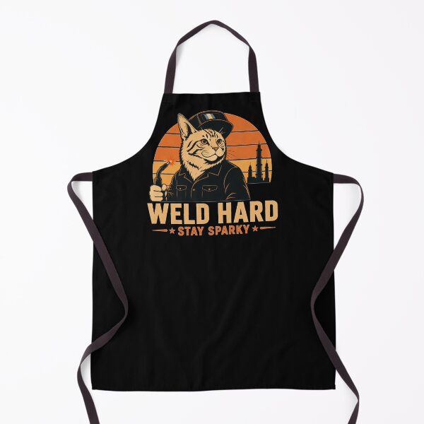 Item preview, Maine Coon - Weld Hard Stay Sparky Welder Cat Retro Sunset designed and sold by RusticMeadow.