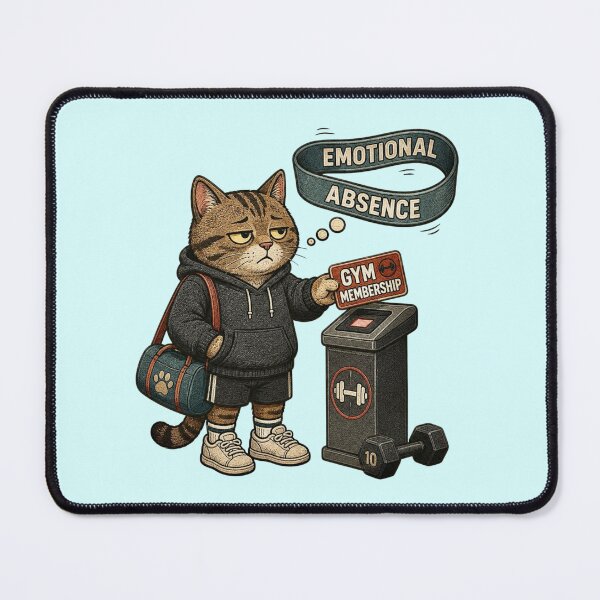 Item preview, Sarcastic Tabby Cat Gym Membership Workout Gift designed and sold by Gentlestate.