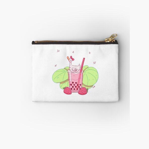 Item preview, Bubble Tea Ducky Cute Kawaii Strawberry Boba Illustration designed and sold by Pioiiiart.
