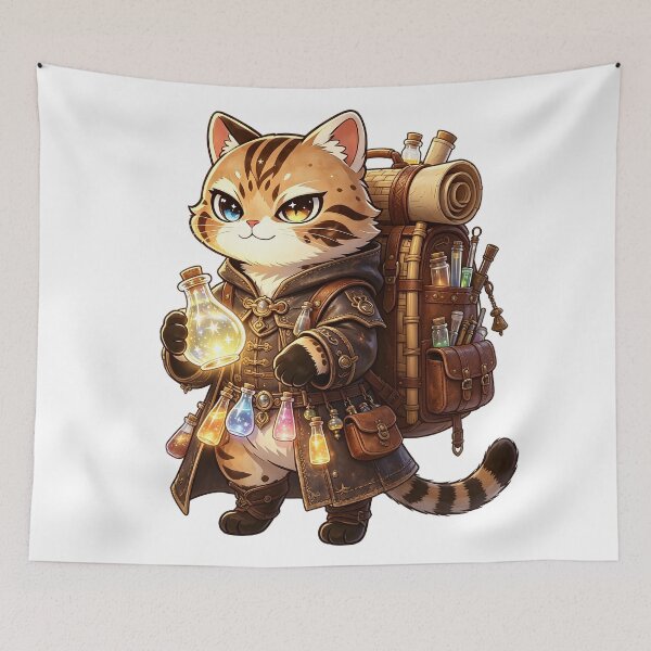 Item preview, The Galaxy Alchemist - Magical Felis Nigripes Potion Master designed and sold by ABYSSLAB.