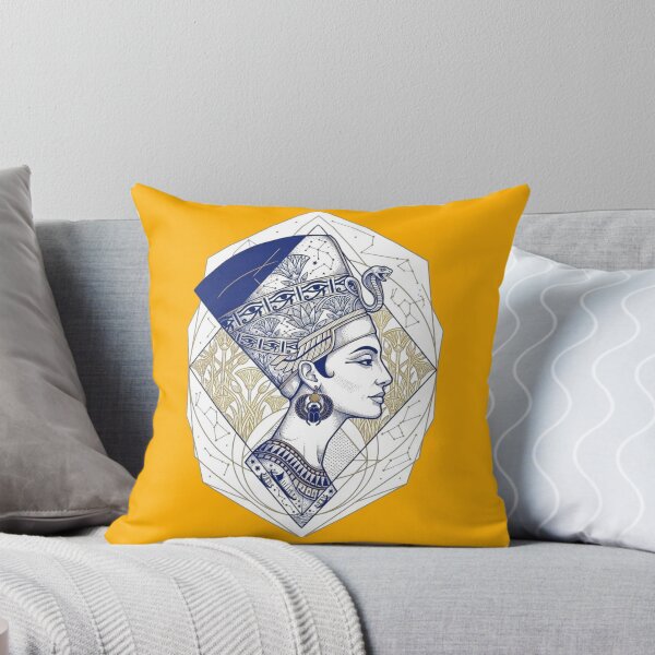 Item preview, Queen Nefertiti Geometric Art | Ancient Egyptian Goddess Portrait with Eye of Horus designed and sold by Queen Cleopatra.