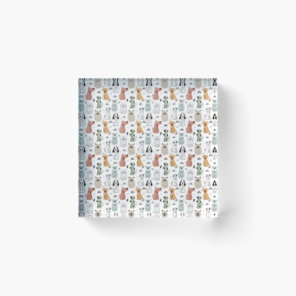 Item preview, Dogs in Soft Muted Colours Allover Pattern designed and sold by TeeGeeTees.