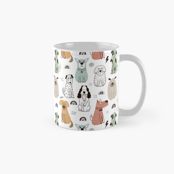 Item preview, Dogs in Soft Muted Colours Allover Pattern designed and sold by TeeGeeTees.