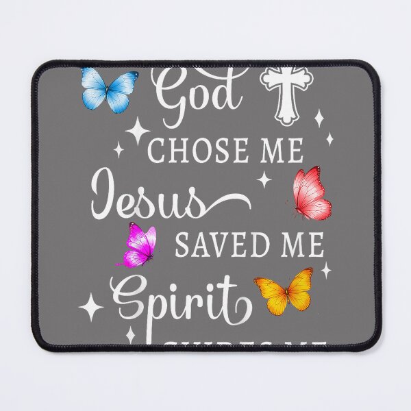 Item preview, Christian God Chose Me Jesus Saved Stars and Butterflies designed and sold by KristineLi.