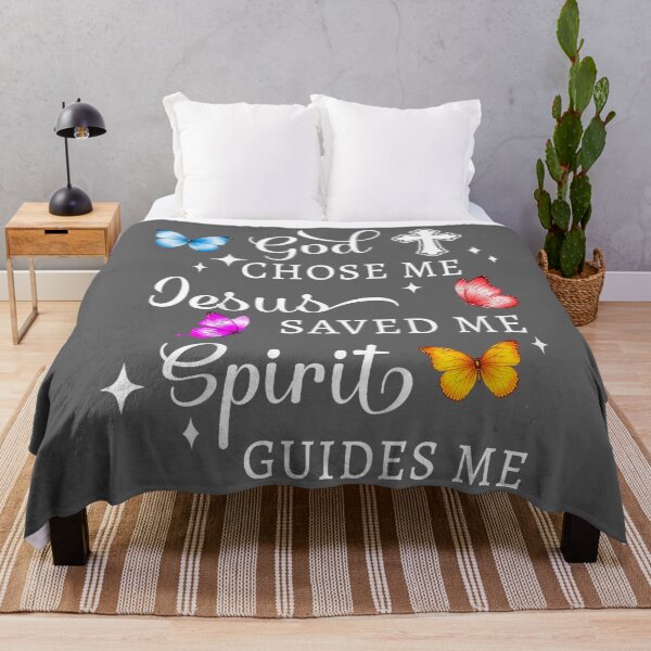 Item preview, Christian God Chose Me Jesus Saved Stars and Butterflies designed and sold by KristineLi.