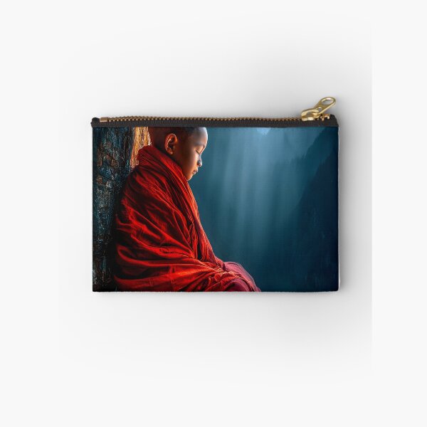 Item preview, Meditative Monk in Serene Mountain Landscape Lighting designed and sold by Artessie.