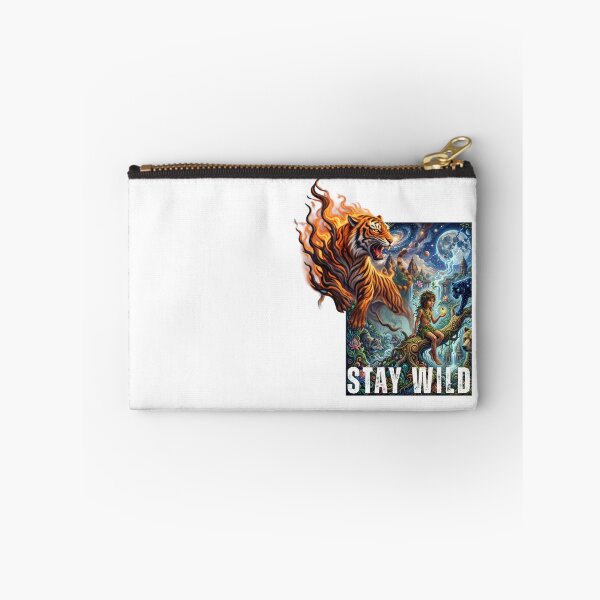 Item preview, Stay Wild Fire Tiger Cosmic Jungle Fantasy Art designed and sold by rich-moda.