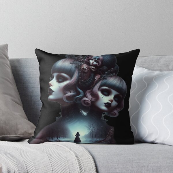 Item preview, Gothic Twin Dolls with Winter Forest Double Exposure designed and sold by LujziWorld.