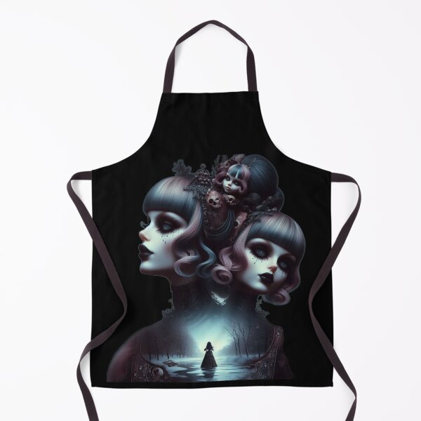 Item preview, Gothic Twin Dolls with Winter Forest Double Exposure designed and sold by LujziWorld.