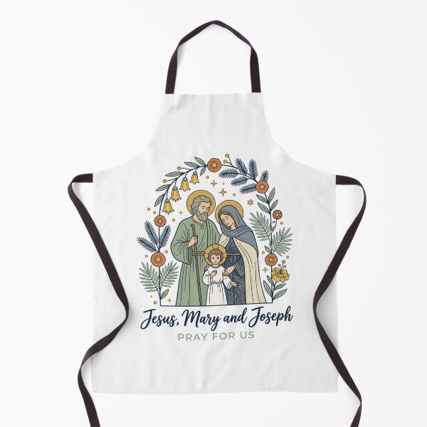 Item preview, Holy Family Jesus Mary Joseph Pray For Us Floral Catholic designed and sold by raedattia.