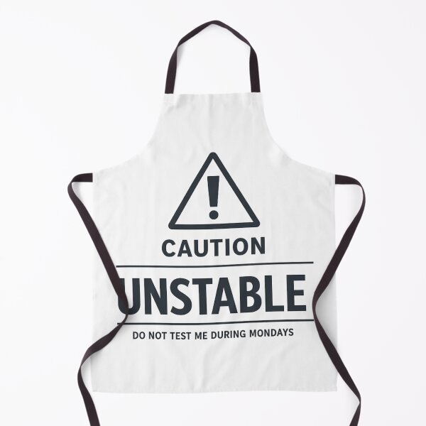 Item preview, Minimalist Warning Design – CAUTION UNSTABLE Monday Humor Shirt designed and sold by UrbanStatic.