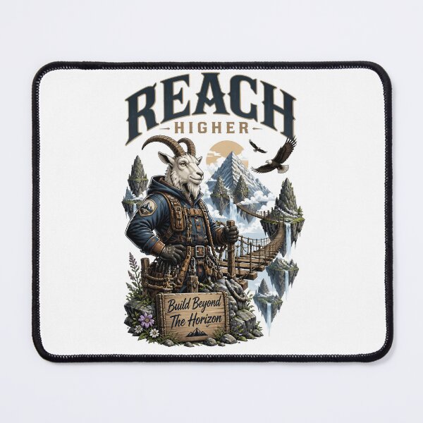 Item preview, Reach Higher Goat Mountaineer designed and sold by Sovereign Supply Co..