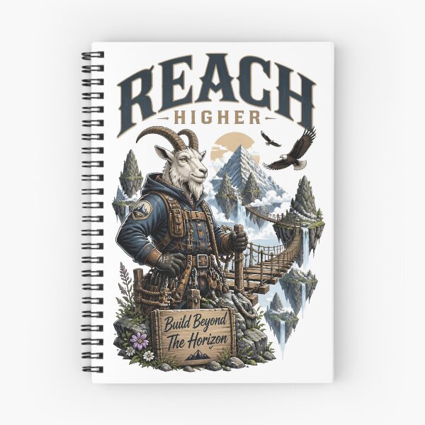 Item preview, Reach Higher Goat Mountaineer designed and sold by Sovereign Supply Co..