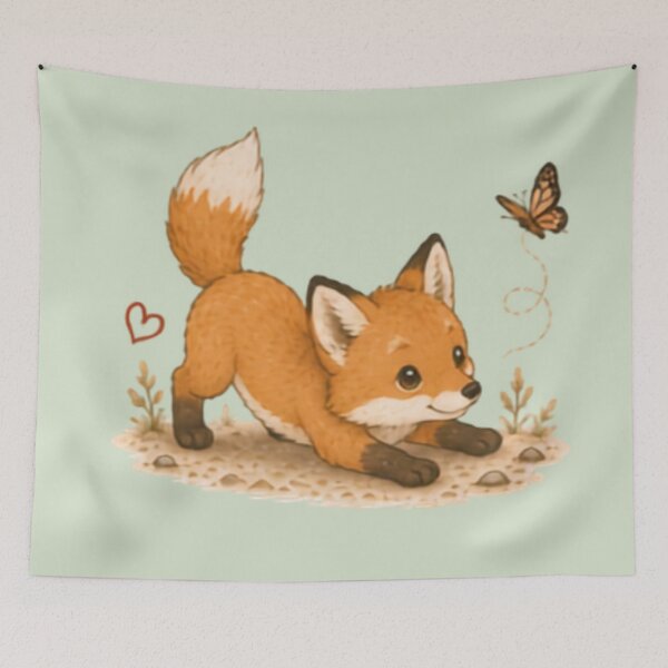Item preview, Playful Fox Cub designed and sold by MellowMunchkins.