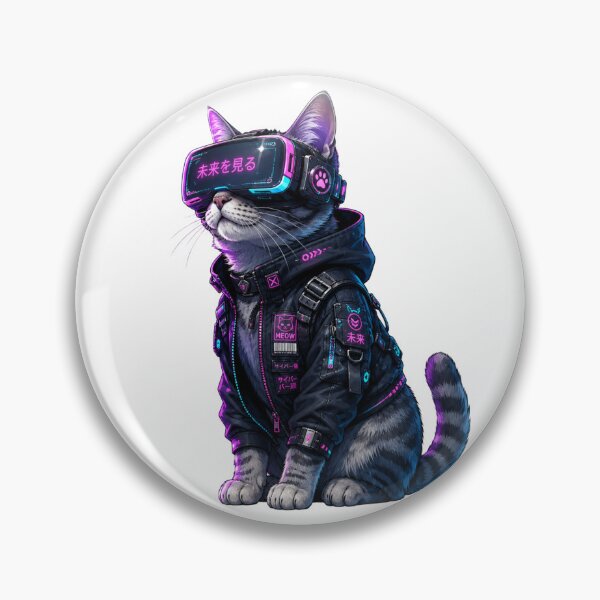 Item preview, Cyberpunk Cat VR Headset Artwork designed and sold by PriyankaSonara.