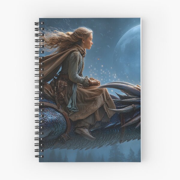 Item preview, A Warrior Princess Riding a Majestic Dragon designed and sold by Artessie.