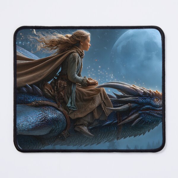 Item preview, A Warrior Princess Riding a Majestic Dragon designed and sold by Artessie.
