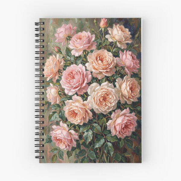 Item preview, Impasto Garden Glow — Pink Rose Oil Painting Wall Art Print designed and sold by PickyAura.