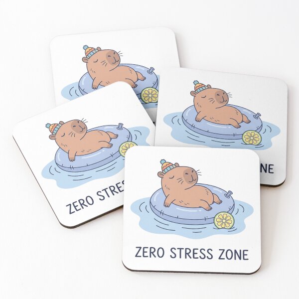 Item preview, Cute Cartoon Capybara Inner Tube Zero Stress Zone designed and sold by tushartanvir.