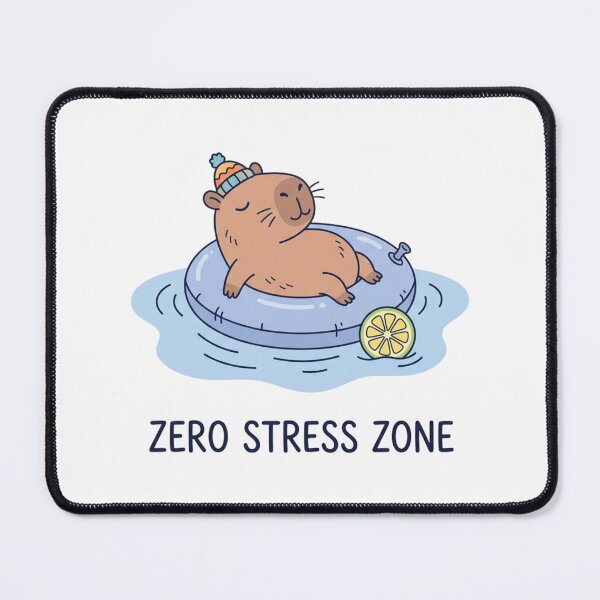 Item preview, Cute Cartoon Capybara Inner Tube Zero Stress Zone designed and sold by tushartanvir.