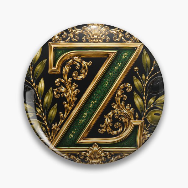 Item preview, Elegant Letter Z Monogram with Olive Branches & Gold Botanical Design | Luxury Green Floral Initial designed and sold by MoodLay.