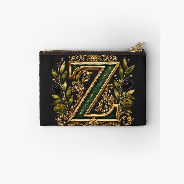 Item preview, Elegant Letter Z Monogram with Olive Branches & Gold Botanical Design | Luxury Green Floral Initial designed and sold by MoodLay.