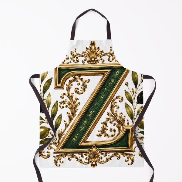 Item preview, Elegant Letter Z Monogram with Olive Branches & Gold Botanical Design | Luxury Green Floral Initial designed and sold by MoodLay.