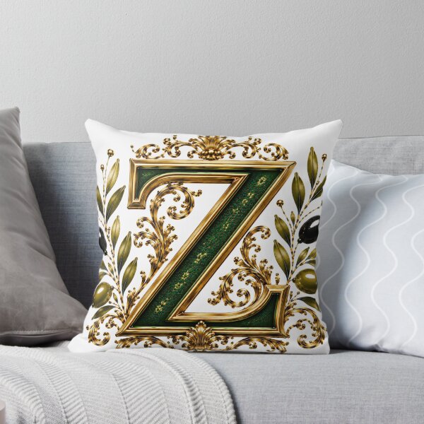 Item preview, Elegant Letter Z Monogram with Olive Branches & Gold Botanical Design | Luxury Green Floral Initial designed and sold by MoodLay.
