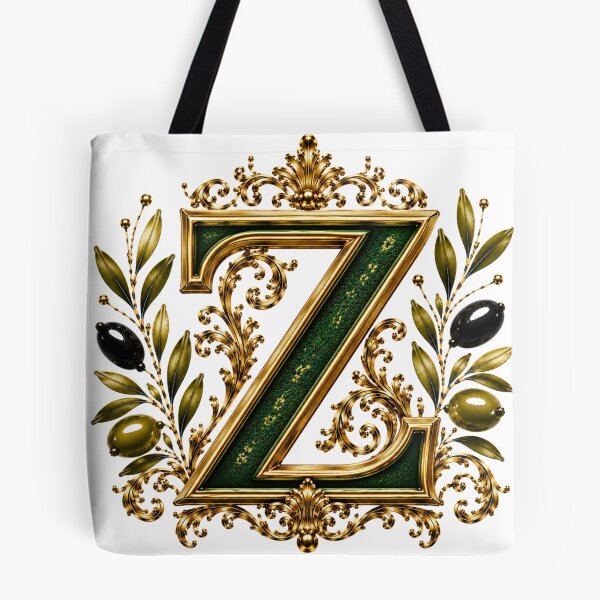 Item preview, Elegant Letter Z Monogram with Olive Branches & Gold Botanical Design | Luxury Green Floral Initial designed and sold by MoodLay.