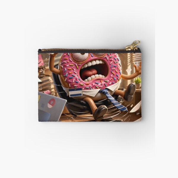 Item preview, Funny Office Donut in Workplace Chaos Burnout Cartoon designed and sold by ComedyInkFactor.