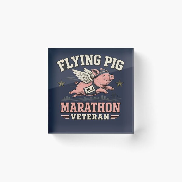 Item preview, Flying Pig Marathon Veteran Running Shirt designed and sold by RockyLambda.