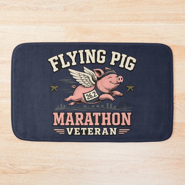 Item preview, Flying Pig Marathon Veteran Running Shirt designed and sold by RockyLambda.