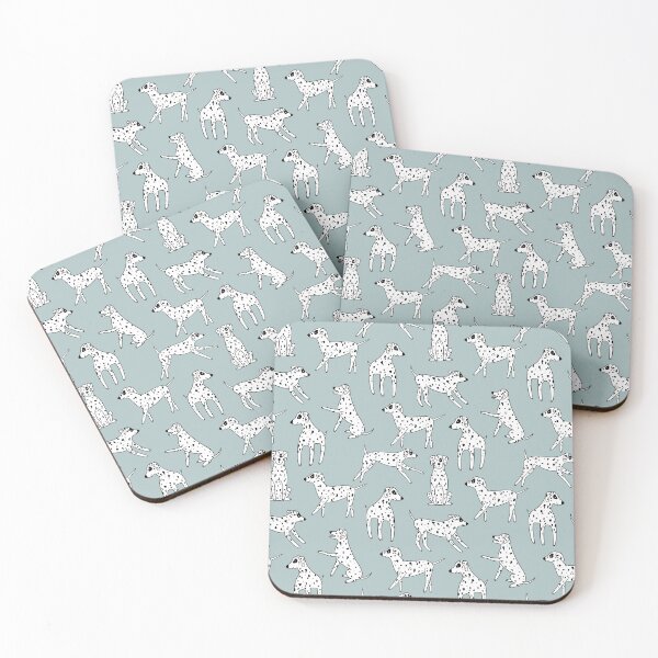 Item preview, Dalmatian Dogs on Pale Blue Background Allover Pattern designed and sold by TeeGeeTees.