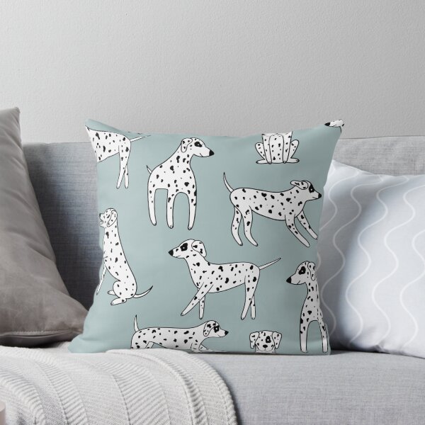 Item preview, Dalmatian Dogs on Pale Blue Background Allover Pattern designed and sold by TeeGeeTees.
