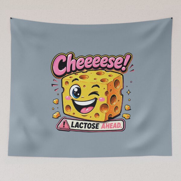 Item preview, Cheeeese! – Lactose Ahead Funny Cheese Cartoon designed and sold by Aimetoi.