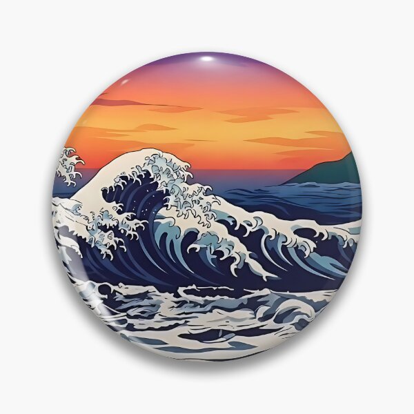 Item preview, Bonassola Sunset Waves - Italian Riviera Art designed and sold by ToxicInkArt.