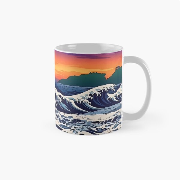 Item preview, Bonassola Sunset Waves - Italian Riviera Art designed and sold by ToxicInkArt.
