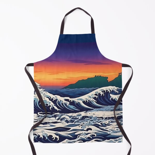Item preview, Bonassola Sunset Waves - Italian Riviera Art designed and sold by ToxicInkArt.