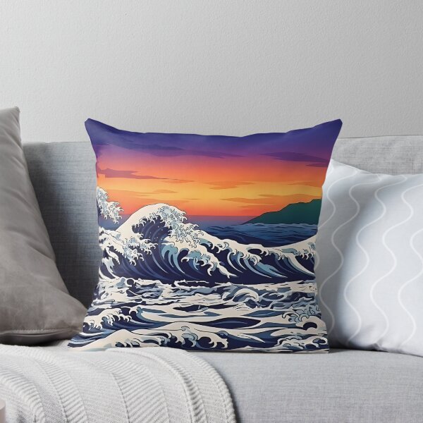 Item preview, Bonassola Sunset Waves - Italian Riviera Art designed and sold by ToxicInkArt.