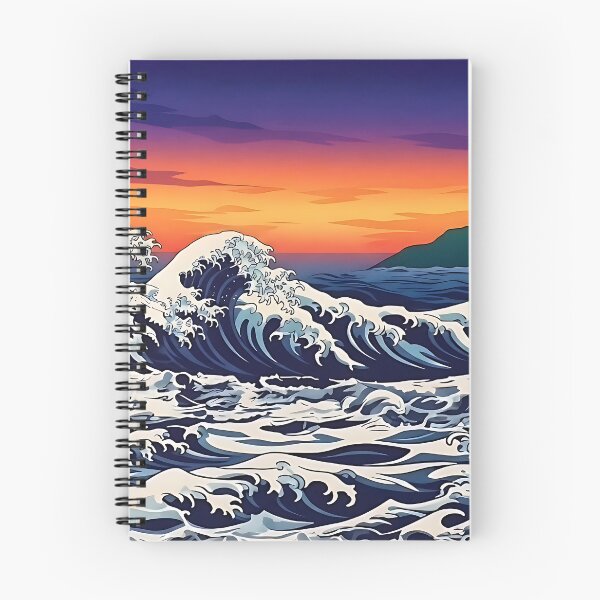 Item preview, Bonassola Sunset Waves - Italian Riviera Art designed and sold by ToxicInkArt.