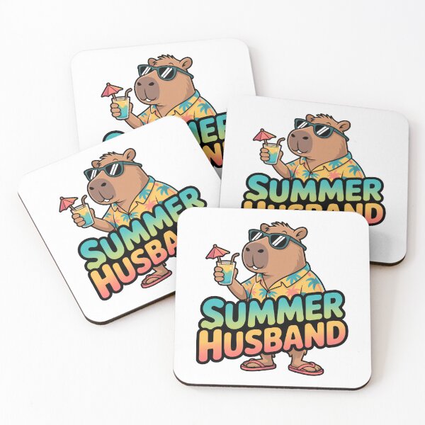 Item preview, Summer Husband Cool Capybara t-shirt designed and sold by RedCircleArt.
